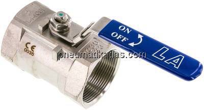 1-teiliger Edelstahl-Kugelhahn, G 2", 0 - 63bar