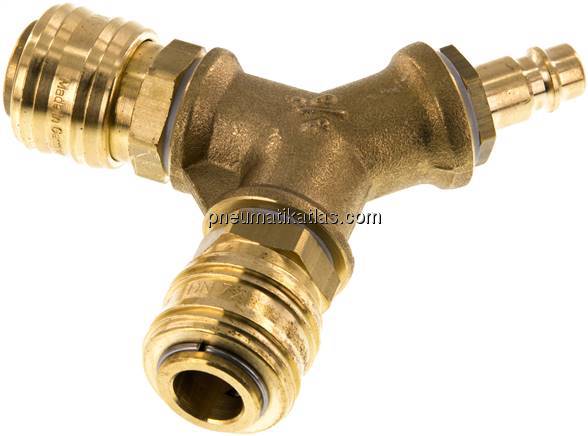 2-fach-Luftweiche mit Kupplungsdosen, Kuppl.-Stecker