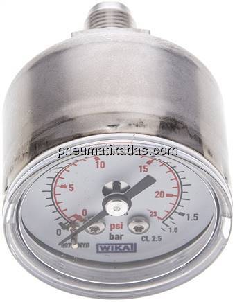 ES-Manometer waagerecht, 40mm, 0 - 1,6 bar, G 1/8"