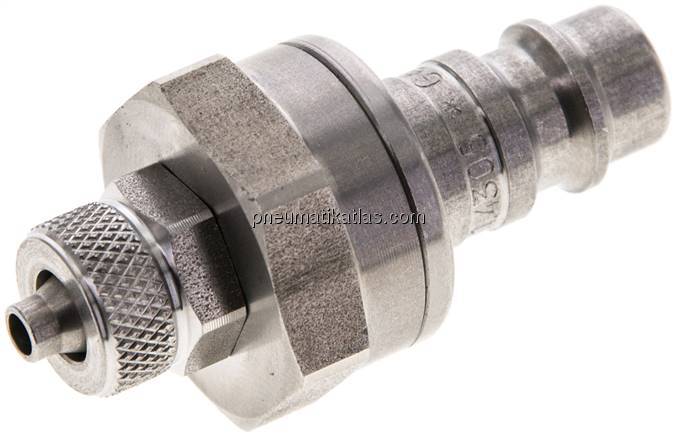 Kupplungsstecker (NW7,2) 6x4mm Schlauch, Edelstahl