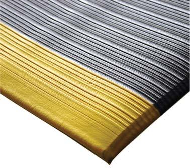 Anti-Ermüdungsmatte 1.2m x lfm., grau/gelb