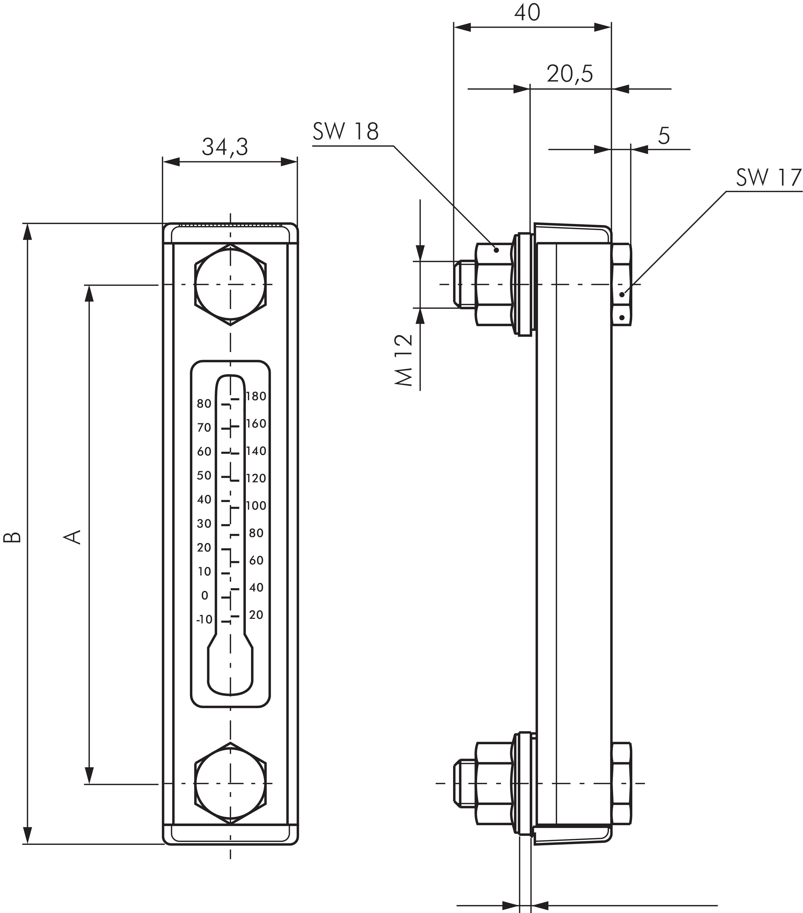 Zeichnung: Füllstandsanzeige