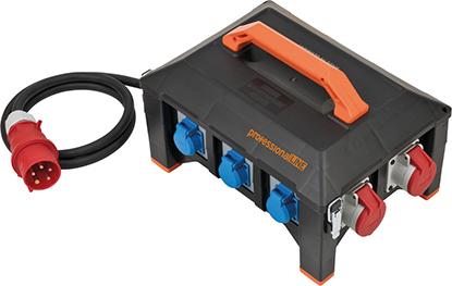 Profi Baustromverteiler H07RN-F5G6 2m CEE FI 1x32A + 2x16A + 6x230V professionalLINE