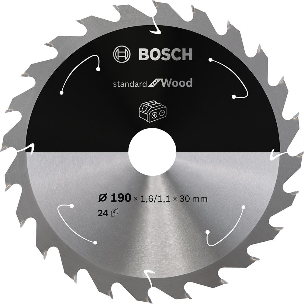 HM-Kreissägeblatt 190x1,6/1,1x30 24Z Bosch VE à 1 Stück Standard Wood f Akkusägen