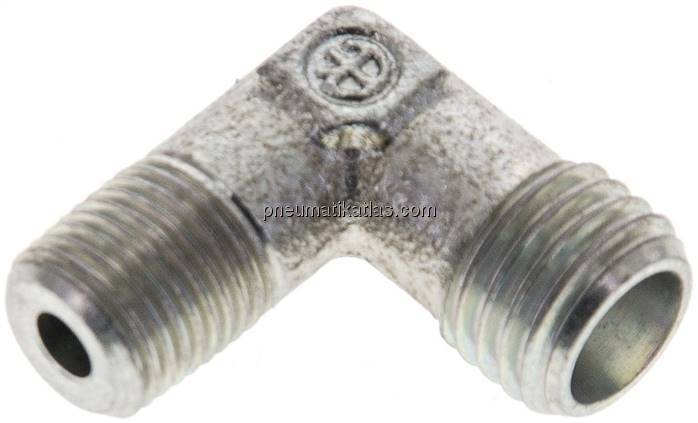 Winkel-Schneidringverschraub. M 10x1 (konisch)-6 L (M12x1,5), ohne Mutter & Schn