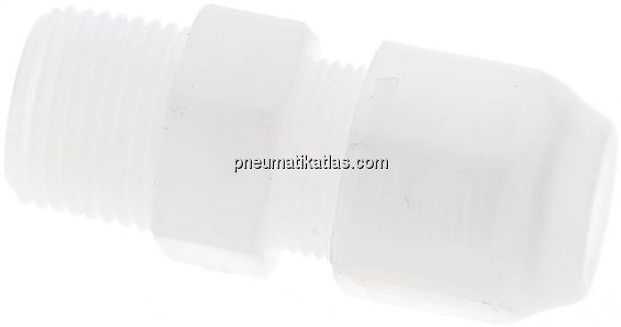 Gerade Verschraubung R 3/8"-10x8mm, Polypropylen