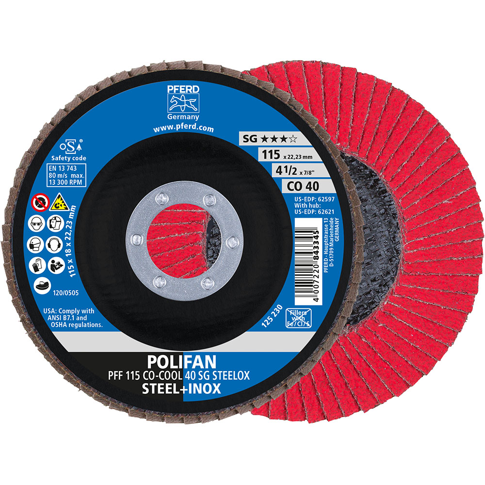 POLIFAN-Fächerscheiben PFF 115 CO-COOL 40 SG STEELOX