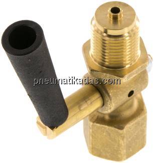 Manometer-Absperrhahn G 1/2" Muffe - Zapfen, Messing