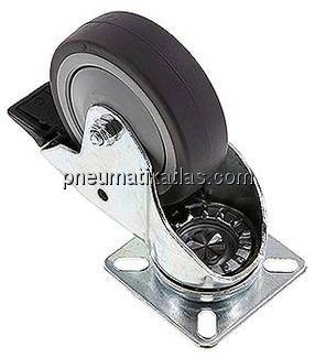 Apparaterolle, Lenkrolle mit Totalfeststeller, 75mm