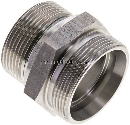 Gerade Schneidringverschr. G 1-1/2"-42 L (M52x2), ohne Mutter & Schneidring, 1.4