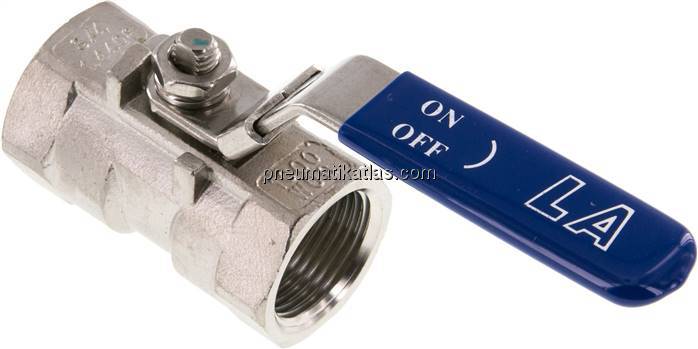 1-teiliger Edelstahl-Kugelhahn, G 3/4", 0 - 63bar