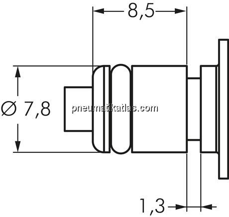 Detailansicht: Steckerabmessungen