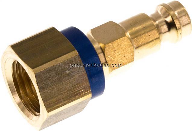 Kupplungsstecker (NW5) G 1/4"(IG), blau, Sechseck SW10