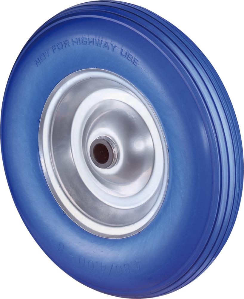Rad pannensicher C91.400 400mm,Poly blau,Radk. Stahlf.,RL,Rillenprofil BS ROLLEN