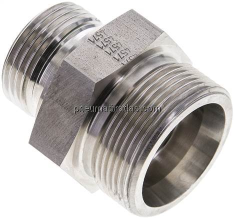 Gerade Schneidringverschr. G 1"-30 S (M42x2), ohne Mutter & Schneidring, 1.4571