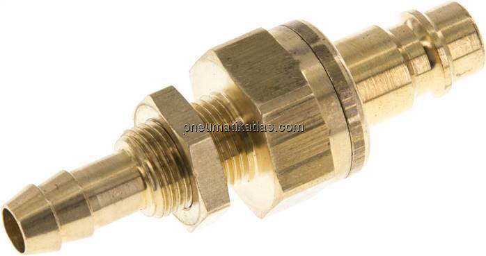 Schott-Kupplungsstecker (NW7,2) 8 (5/16")mm Schlauch, Messing