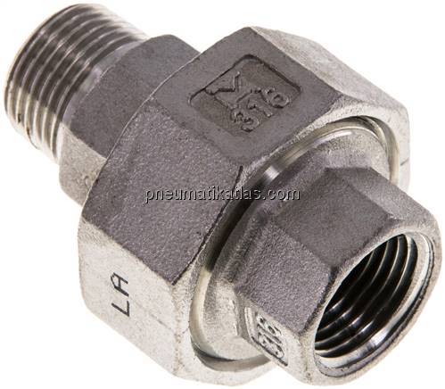 Verschraubung kon. dichtend, NPT 3/8"/NPT 3/8" (IG/AG)