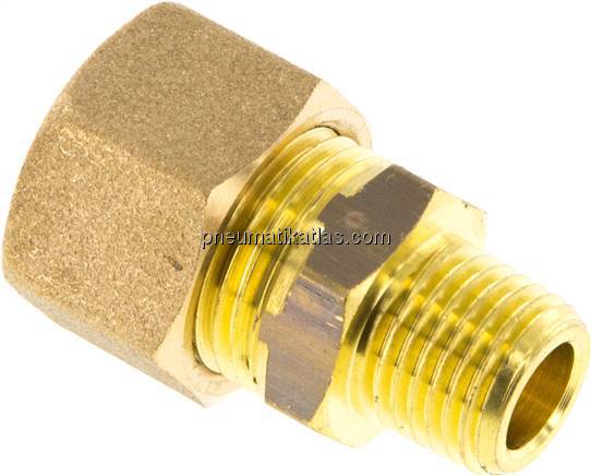 Gerade Klemmringverschraubung R 1/4"-12 (M18x1,5)mm, Messing