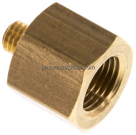 Reduziernippel M 5(AG)-G 1/8"(IG), Messing