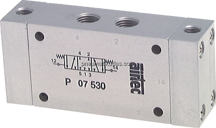 Exemplarische Darstellung: 5/3-Wege Pneumatikventi