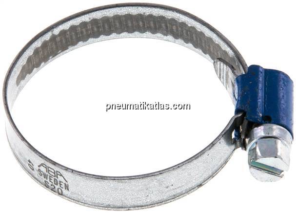9mm Schlauchschelle 25 - 40mm, Stahl verzinkt (W1) (ABA)