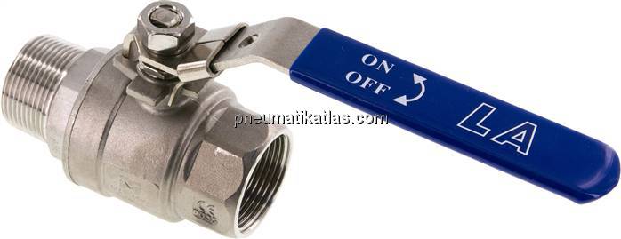 Edelstahl-Kugelhahn, Eco-Line leicht, R 1-1/4" / Rp 1-1/4", 0 - 63bar