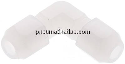 Winkel-Schlauchverbinder 6x4mm, PVDF (FDA)