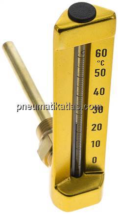 Maschinenthermometer (150mm) waagerecht/0 bis +60°C/100mm