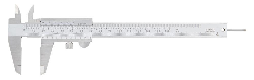 Taschenmessschieber Feststellung unten 150mm 1/50, 1/1000 FORTIS
