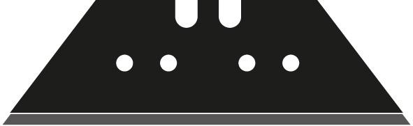 Trapezklinge Black 61 x18,7x0,65mm Pack a 10 Stück LUTZ BLADES