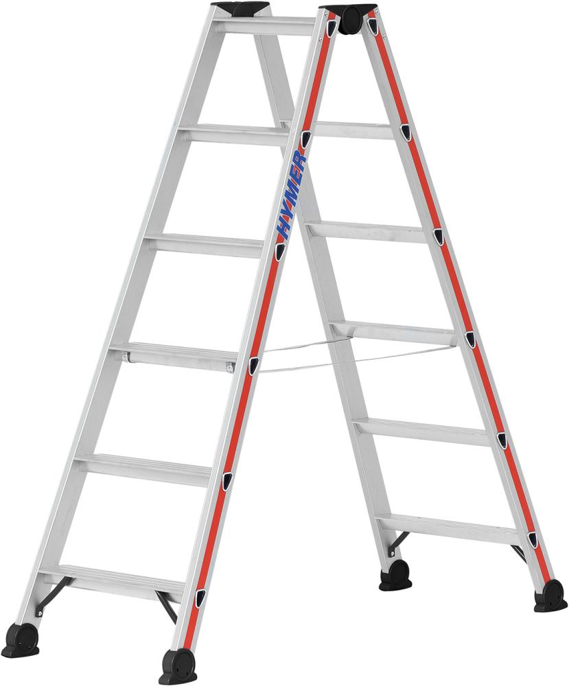 Stufenstehleiter beids 2x5 Stufen AH 2,15m HYMER