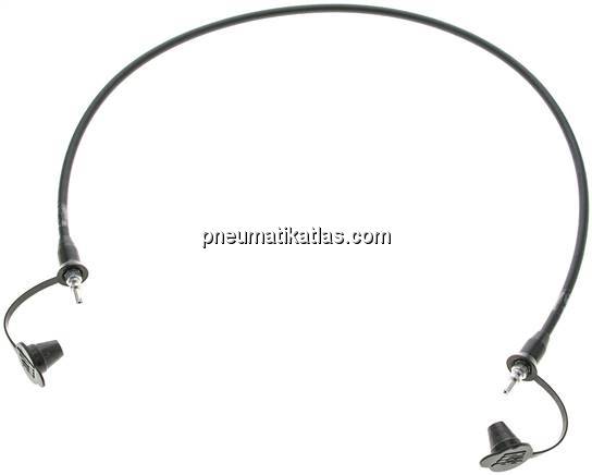 Messschlauch, 630mm, Steckanschluss - Steckanschluss