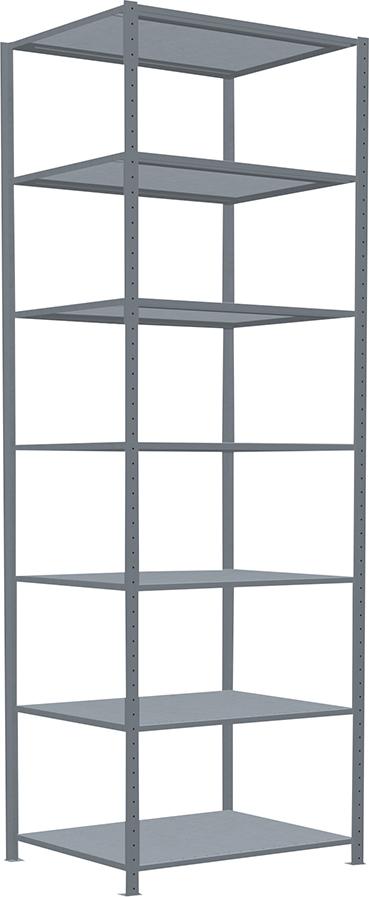 Steckregal B1000xT800xH3000 mm Grundfeld 7 Böden vzk Fachlast 330kg