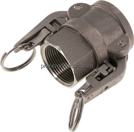 Sicherheits-Kamlock-Kupplung (D) Rp 1-1/4"(IG), Edelstahl (1.4408)