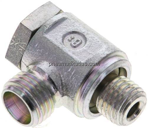 Winkel-Schwenkverschraubung M 12x1,5-8 L (M14x1,5), ohne Mutter & Schneidring, S