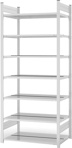 Grundregal zerlegt HKG 23610 DA, 7 Böden 2350x600x1000mm lichtgrau