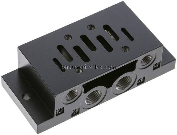 ISO 1 Einzelanschlussplatte, Anschluss seitlich