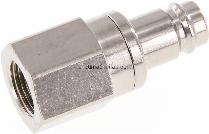 Kupplungsstecker (NW10) G 3/8"(IG), Messing vernickelt