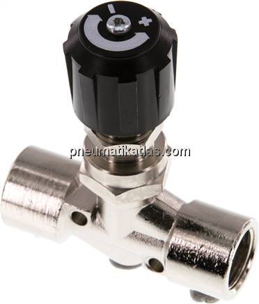 Nadel-Absperrventil, Messing vernickelt, G 3/8", PN 18