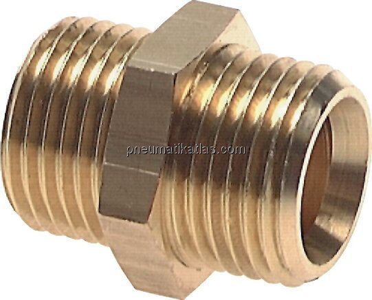 Exemplarische Darstellung: Doppelnippel (Messing /