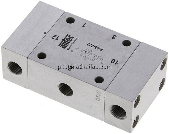 3/2-Wege Pneumatikimpulsventil, G 1/8", dominierend