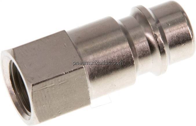 Kupplungsstecker (NW7,2) G 1/8"(IG), Messing vernickelt