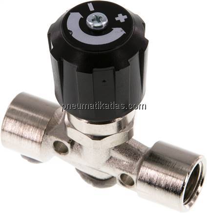 Nadel-Absperrventil, Messing vernickelt, G 1/4", PN 18