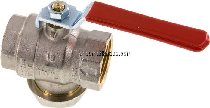 Messing-Kugelhahn mit Schmutzfänger, G 1"