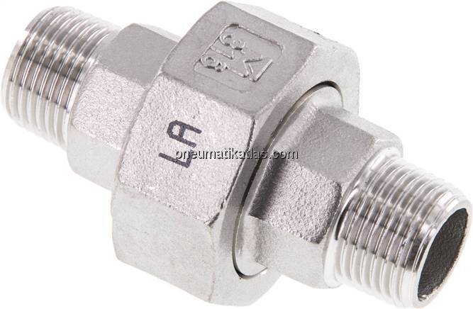 Doppelnippel trennbar R 3/8"-R 3/8", 1.4408