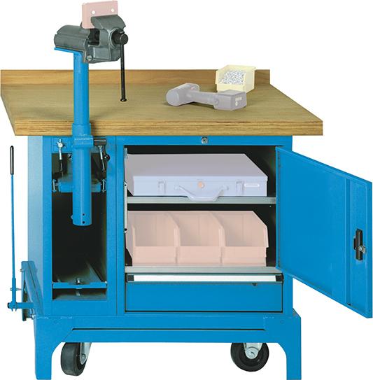 Mob.Werkbank FMW100/T m.Kabelaufroller RAL5012 LOKOMA