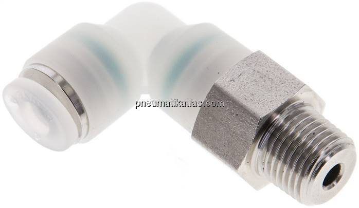 Winkel-Steckanschluss R 1/8"-4mm, IQS-ES LE/IQS-PVDF