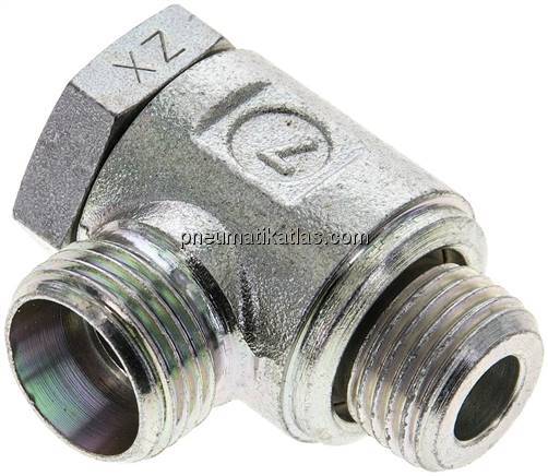 Winkel-Schwenkverschraubung M 16x1,5-12 L (M18x1,5), ohne Mutter & Schneidring, 