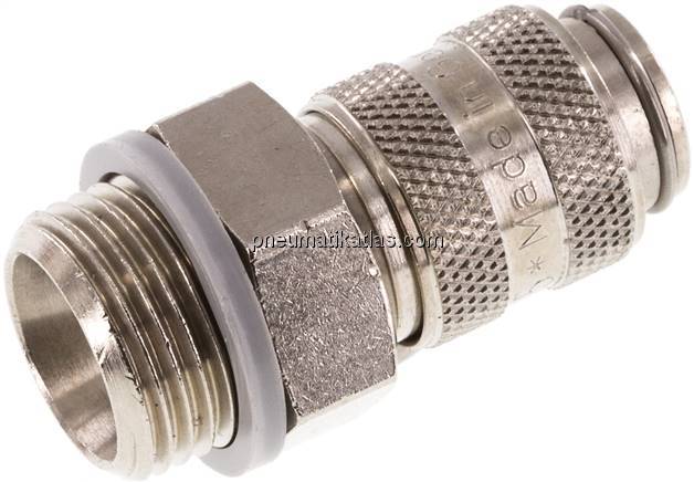 Kupplungsdose (NW5) G 3/8"(AG), Messing vernickelt