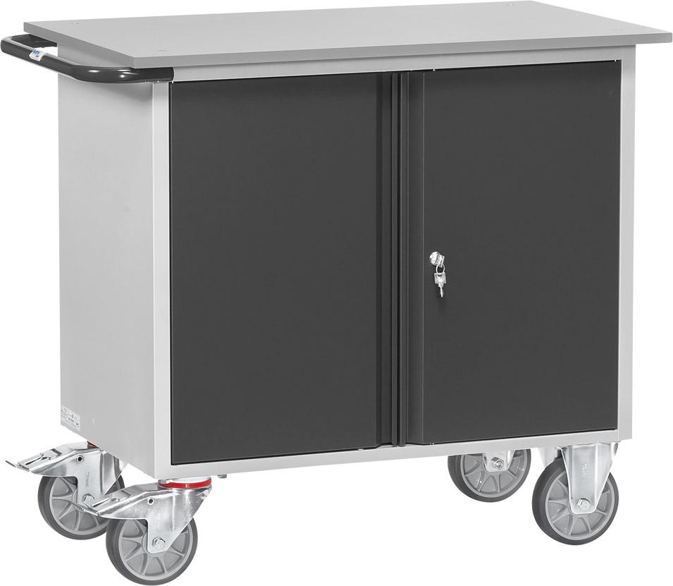 Werkstattwagen B1080xT590xH915mm RAL 7035/7016 1 Schrank